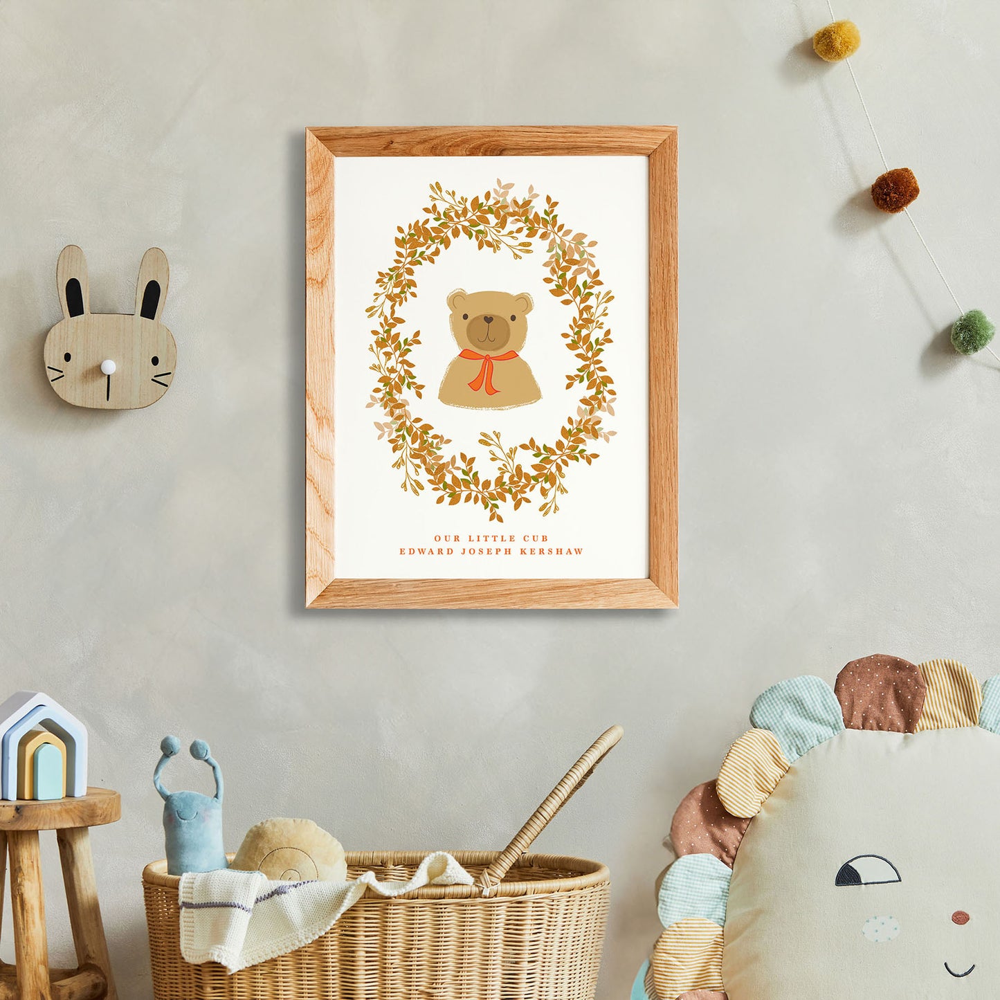 Our Little Cub Personalised Childrens Art Print