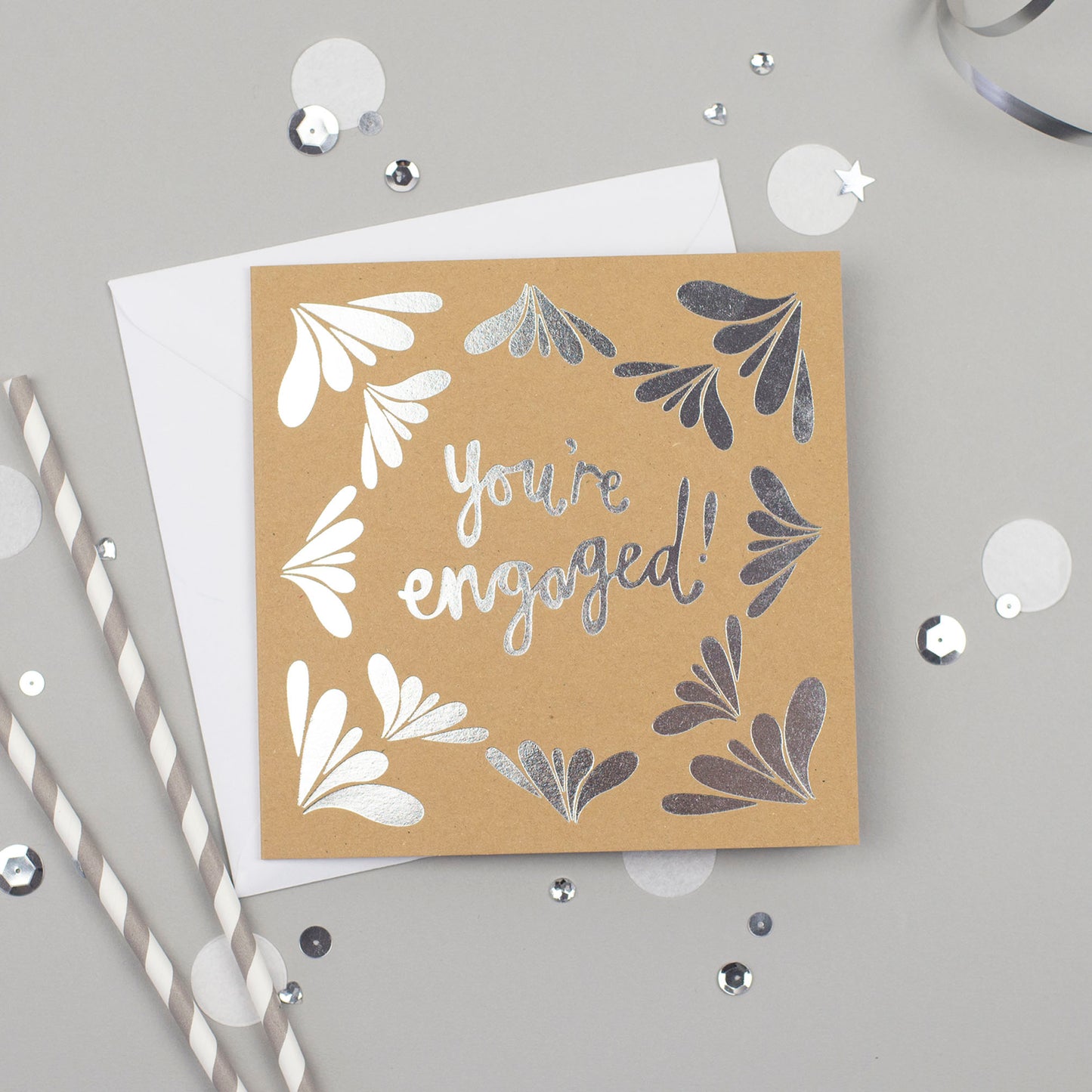 You're Engaged! Silver Foil Card