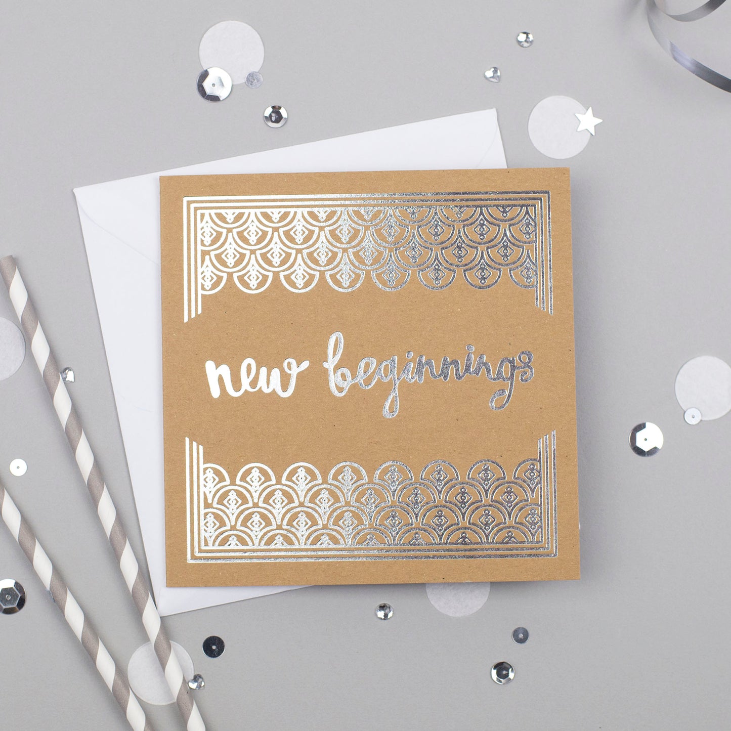 New Beginnings Silver Foil Card