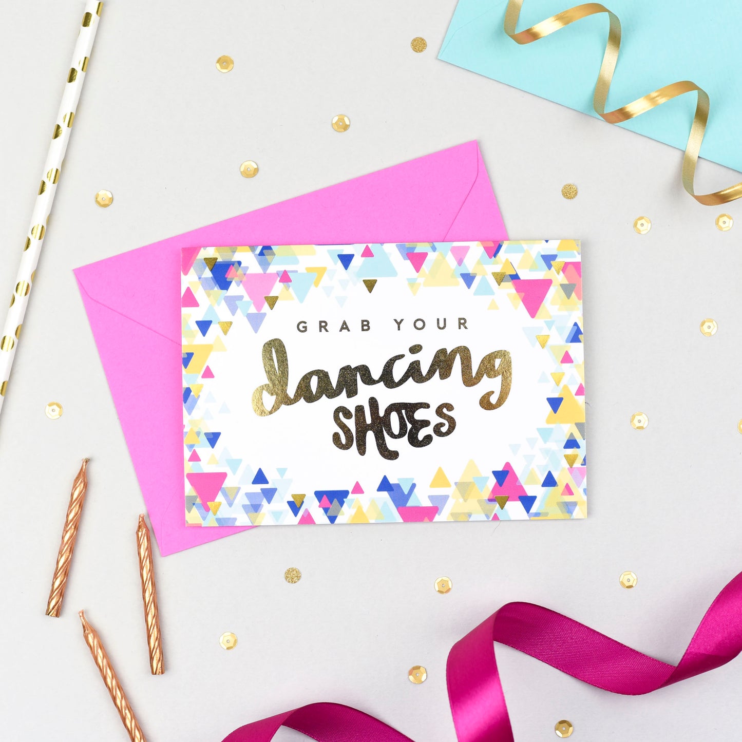 Grab your Dancing Shoes! Gold Foil Card