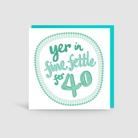 40th Birthday Yorkshire Card