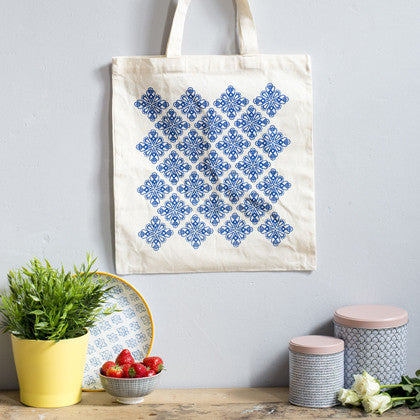 Floral Geometric Tote Bag