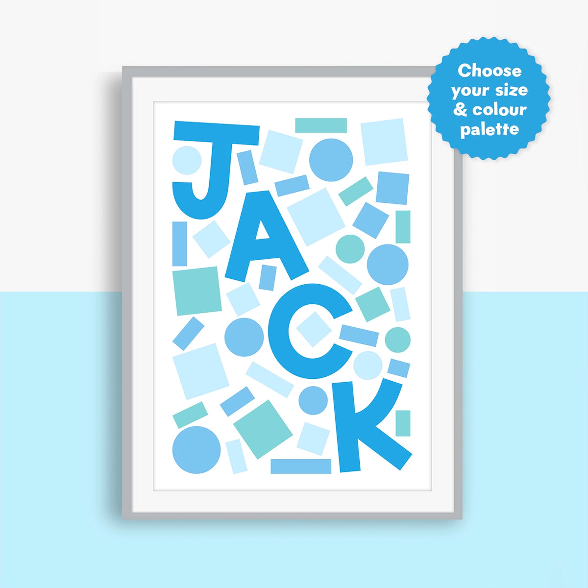 Warm & Sunny Abstract Personalised Children's Name Print
