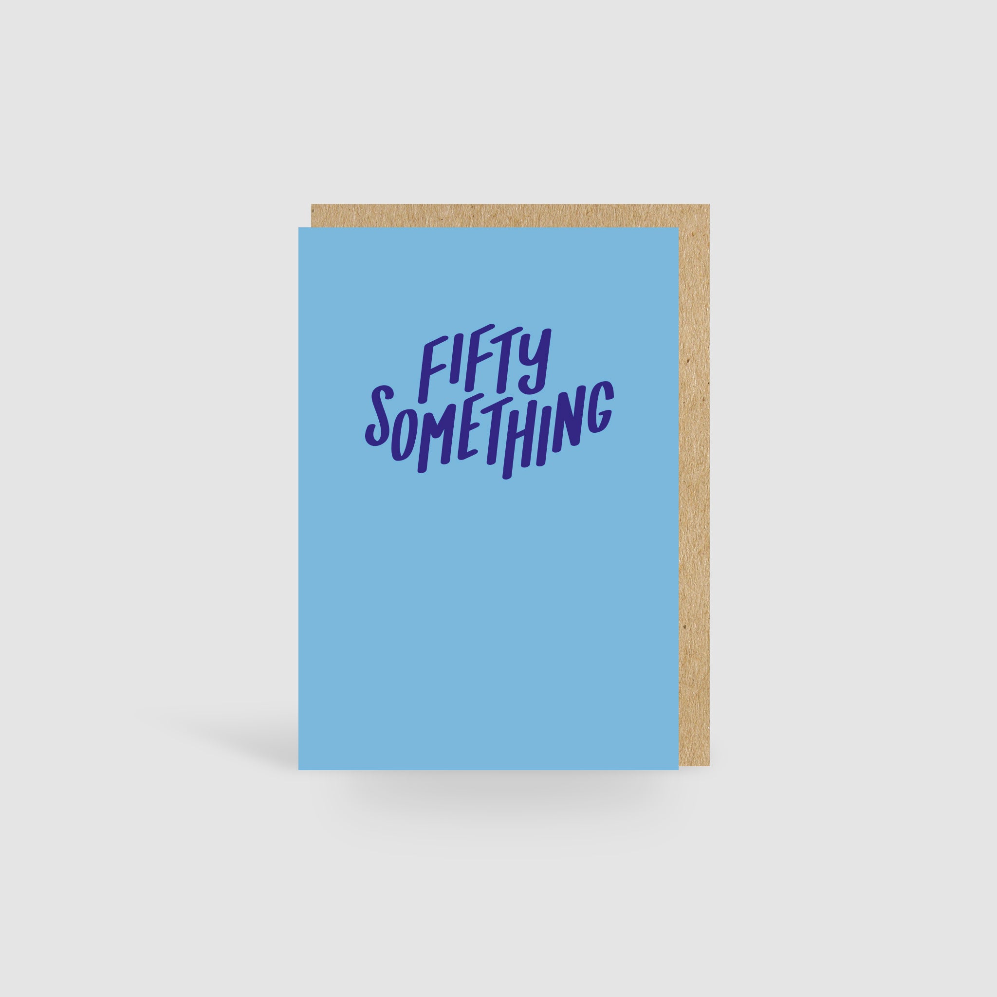 Fifty Something Blue Birthday Card