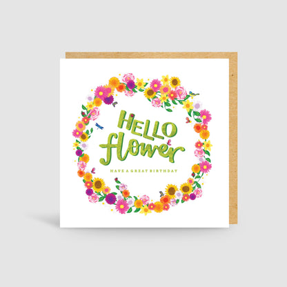 Hello Flower! Birthday Card