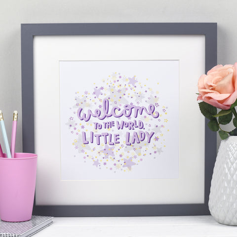 Wholesale - Welcome to the World, Little Lady Baby Print