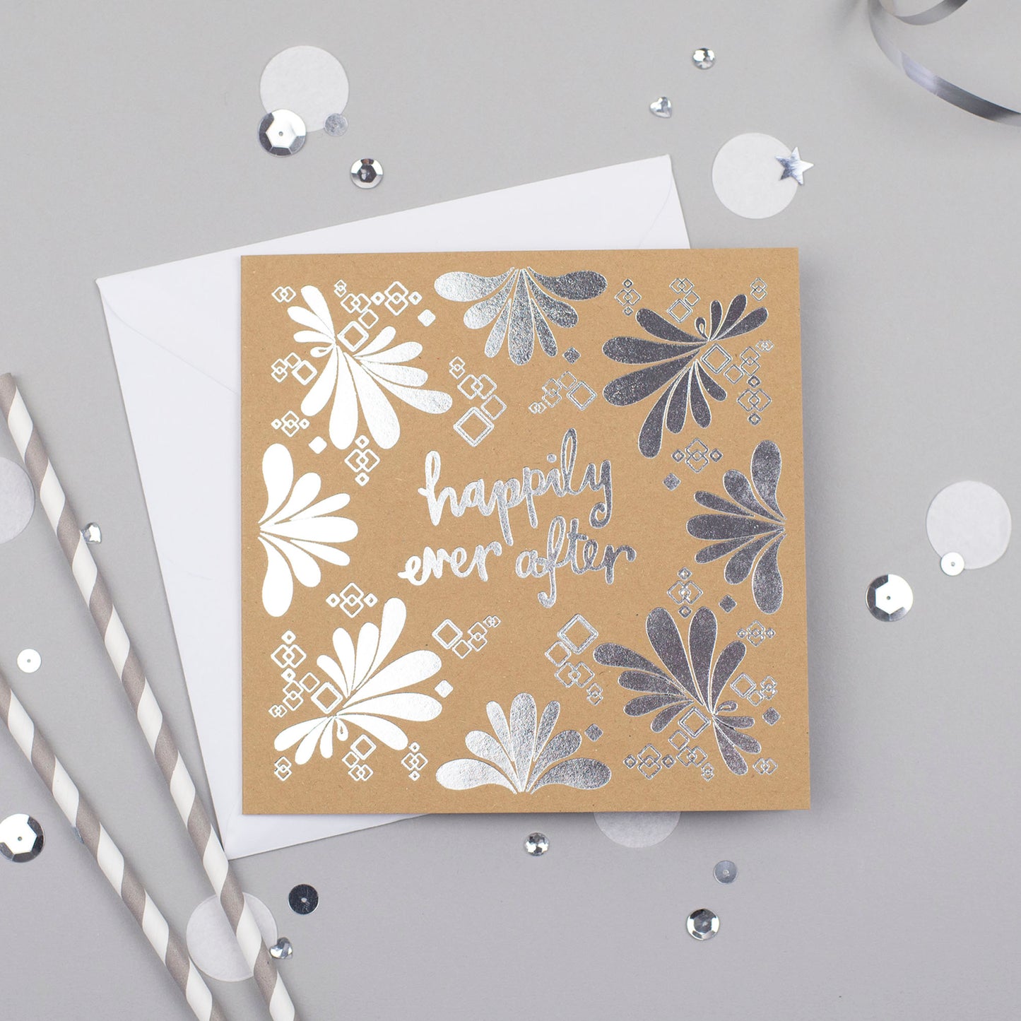Happily Ever After Silver Foil Card