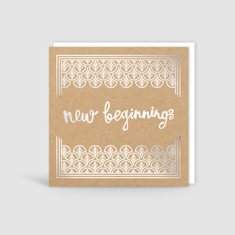 New Beginnings Silver Foil Card