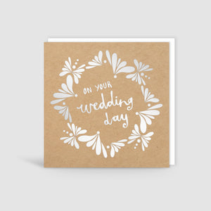 On Your Wedding Day Silver Foil Card