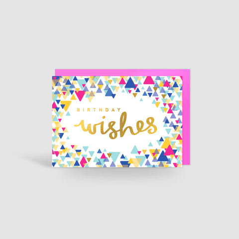 Birthday Wishes! Gold Foil Card