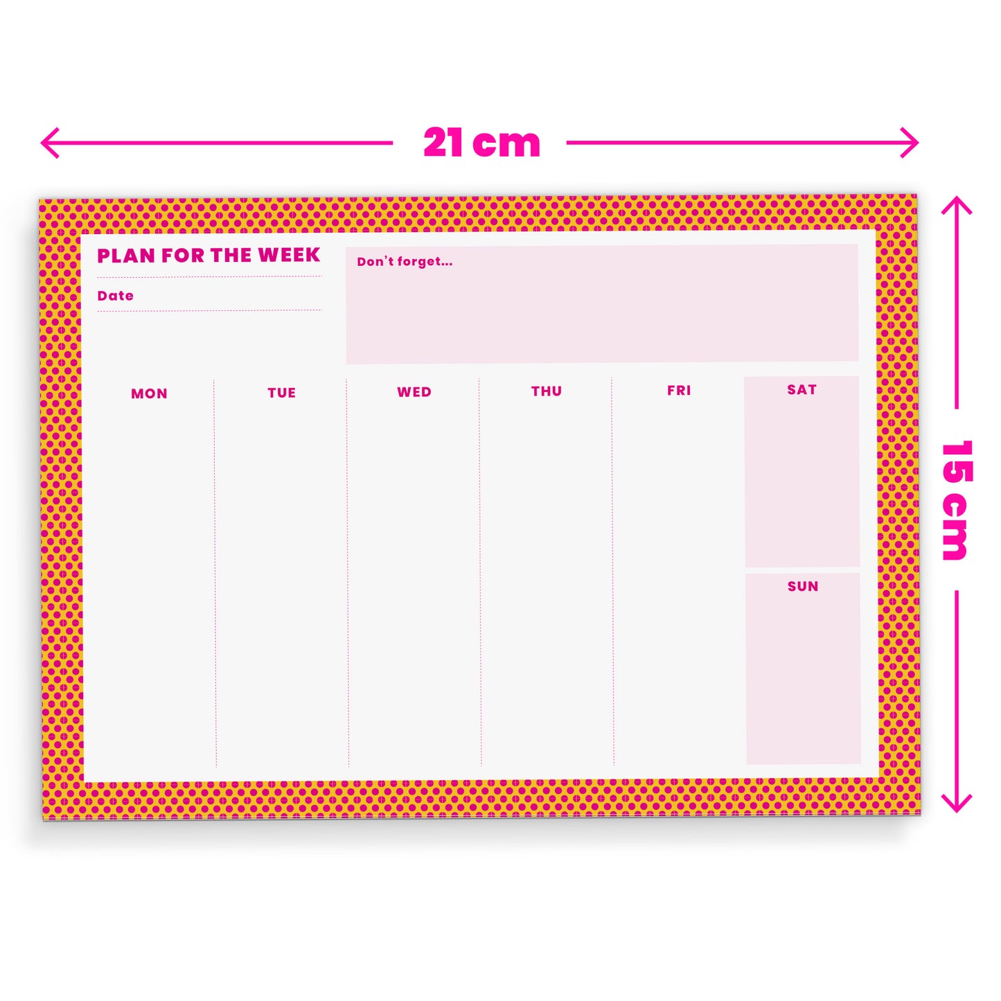 A5 'Get It Done' Terrazzo Blue & Yellow Desk Pad | 50 Tear Off Pages