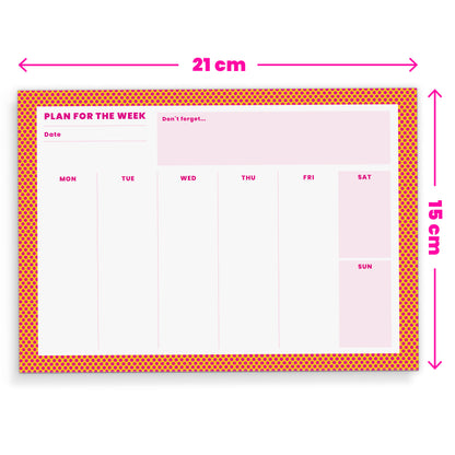 A5 'Get It Done' Terrazzo Blue & Yellow Desk Pad | 50 Tear Off Pages