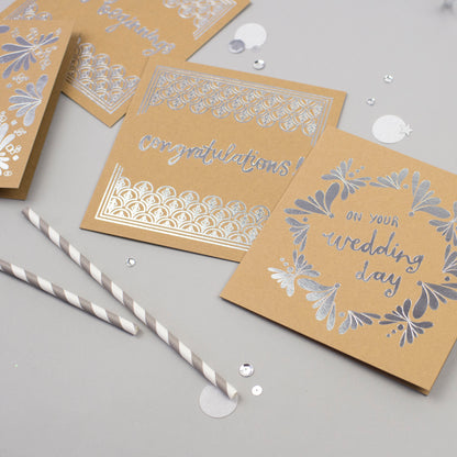 On Your Wedding Day Silver Foil Card
