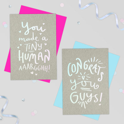 Argh! You Made A Tiny Human! Holographic Foil Card