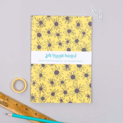 Wholesale - Daisies Yellow & Black Notebook