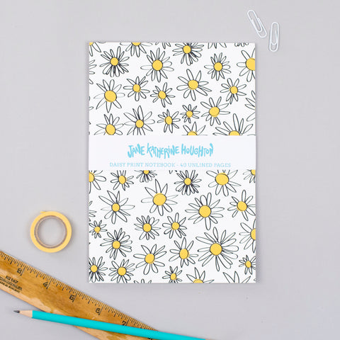 Wholesale - Daisies White Black & Yellow Notebook