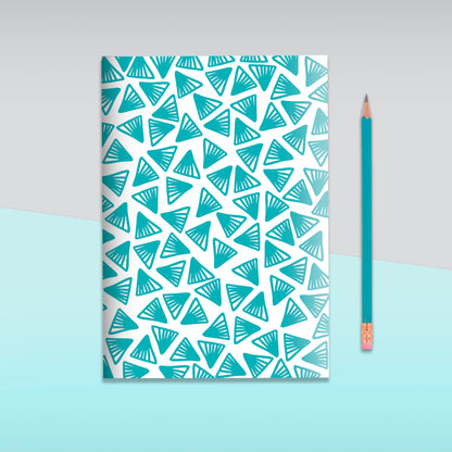 Geometric Pattern Grey Notebook | Plain Pages