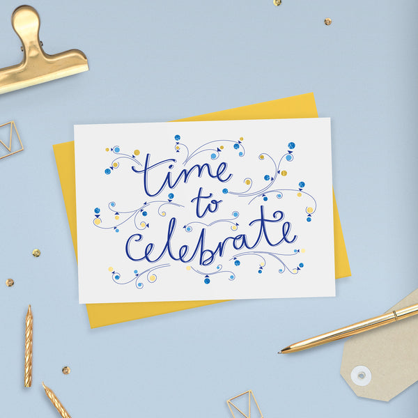 Gold Foil Celebration Invitation Card