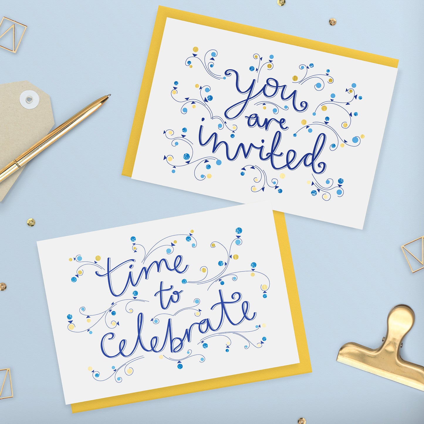 Gold Foil Invitation Card
