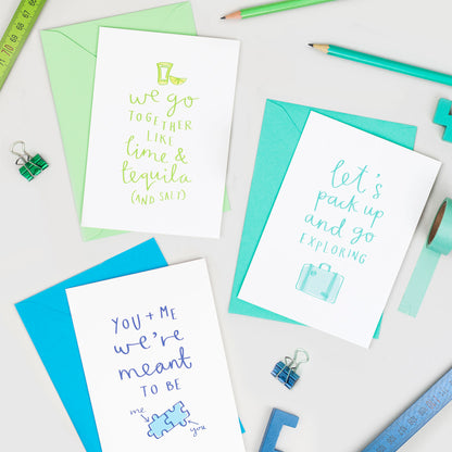'We Go Together Like Lime And Tequila' Love Card