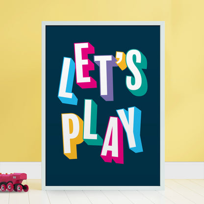 Let's Play! Typographic Print