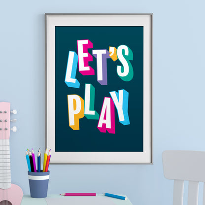 Let's Play! Typographic Print