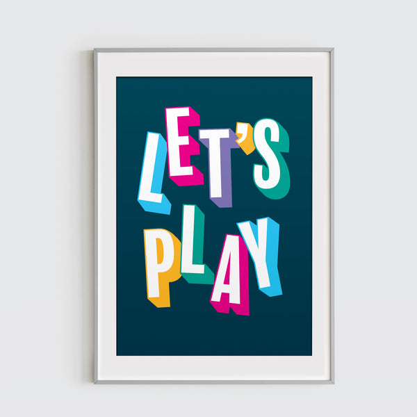 Let's Play! Typographic Print