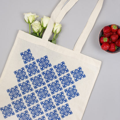 Floral Geometric Tote Bag