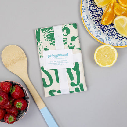 Stay Loyal Stay Local Green Tea Towel