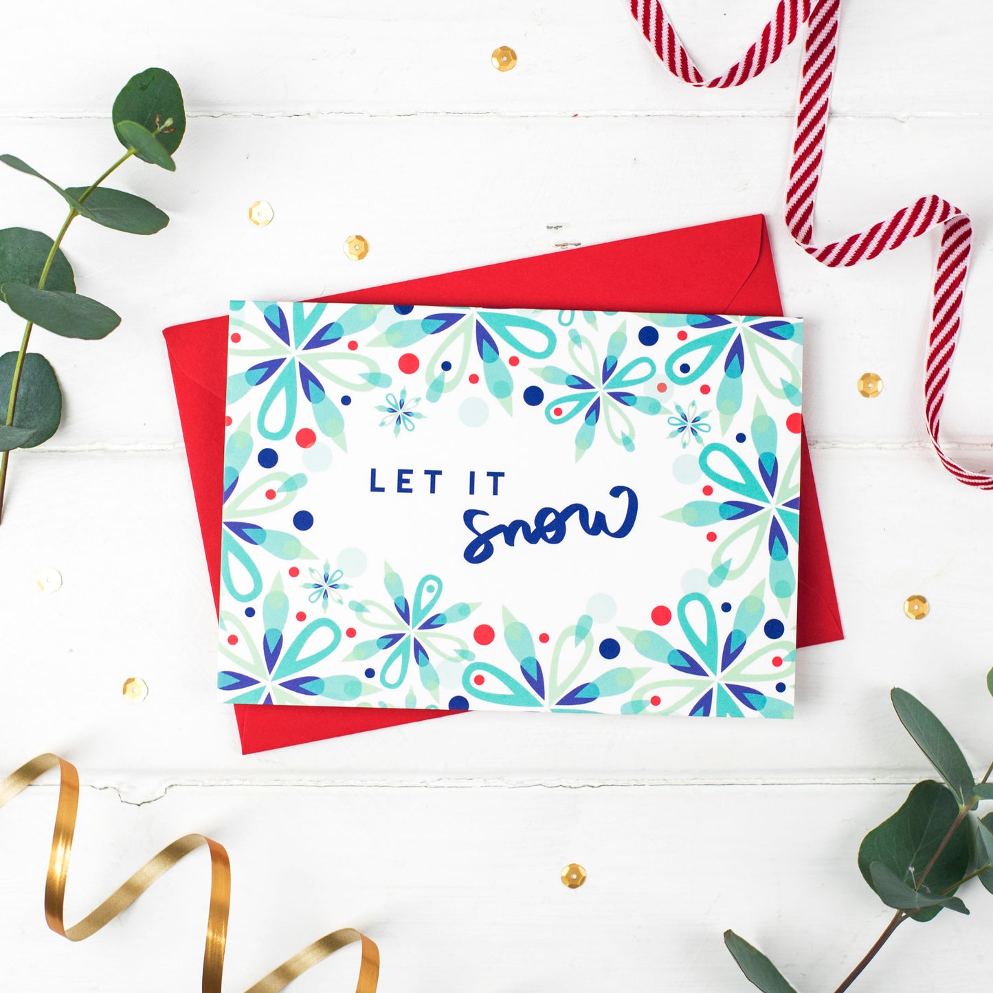 Let it Snow! Festive Cheer Christmas Card