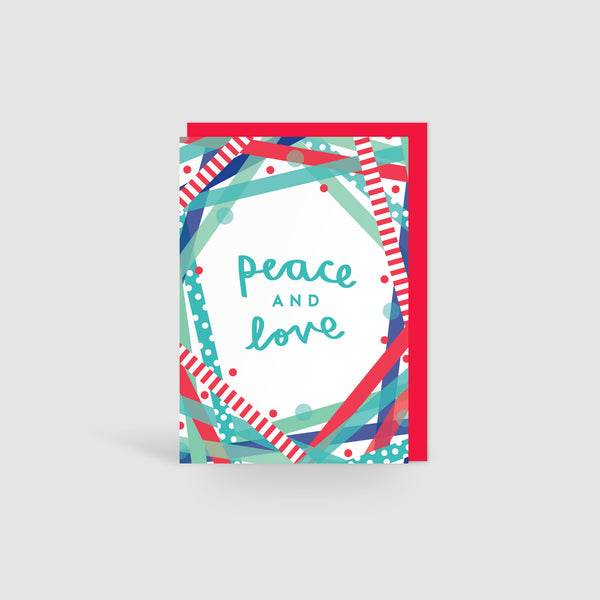 Peace & Love Festive Cheer Christmas Card