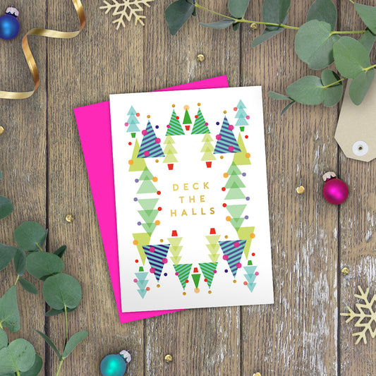 Deck the Halls! Geomerry Christmas Card