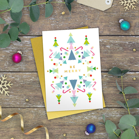 Be Merry! Geomerry Christmas Card