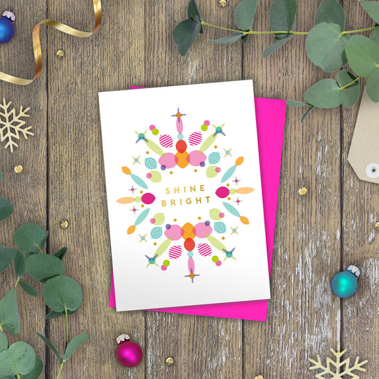 Shine Bright! Geomerry Christmas Card